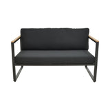 Canapea Two-seater sofa Aurelio, Negru, 130x74x63 cm