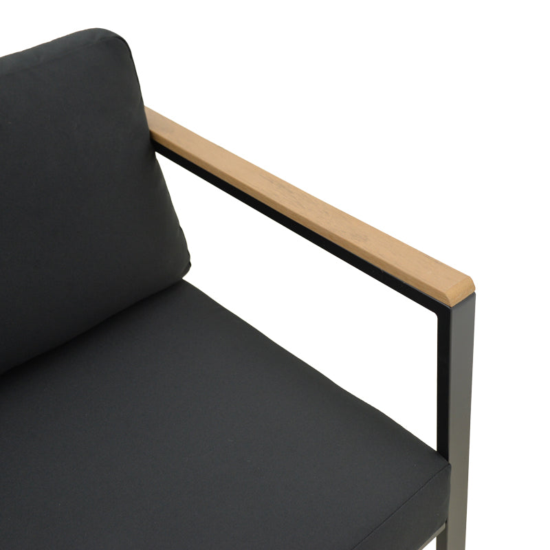 Canapea Two-seater sofa Aurelio, Negru, 130x74x63 cm