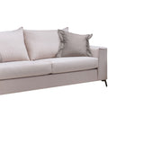 Canapea Verona 3 locuri crem - perne Latte, 225x93x100 cm - Bej