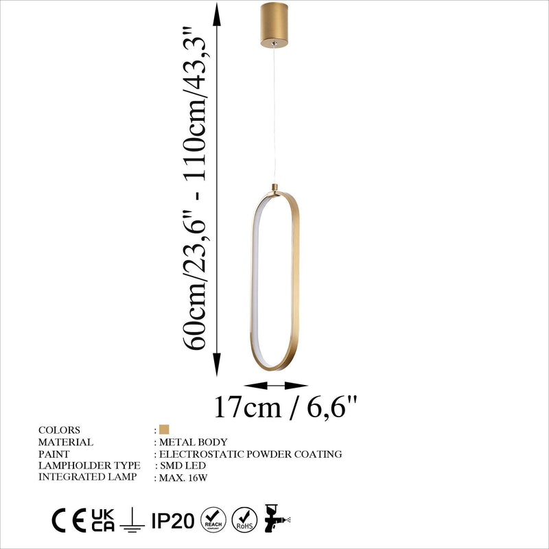 Candelabru Can - 13561, Auriu