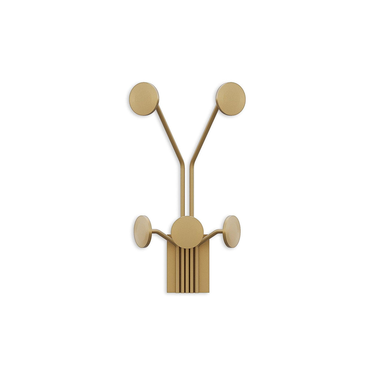 Cârlig de perete metalic Giraffe-A, Aur, 16x40x24 cm