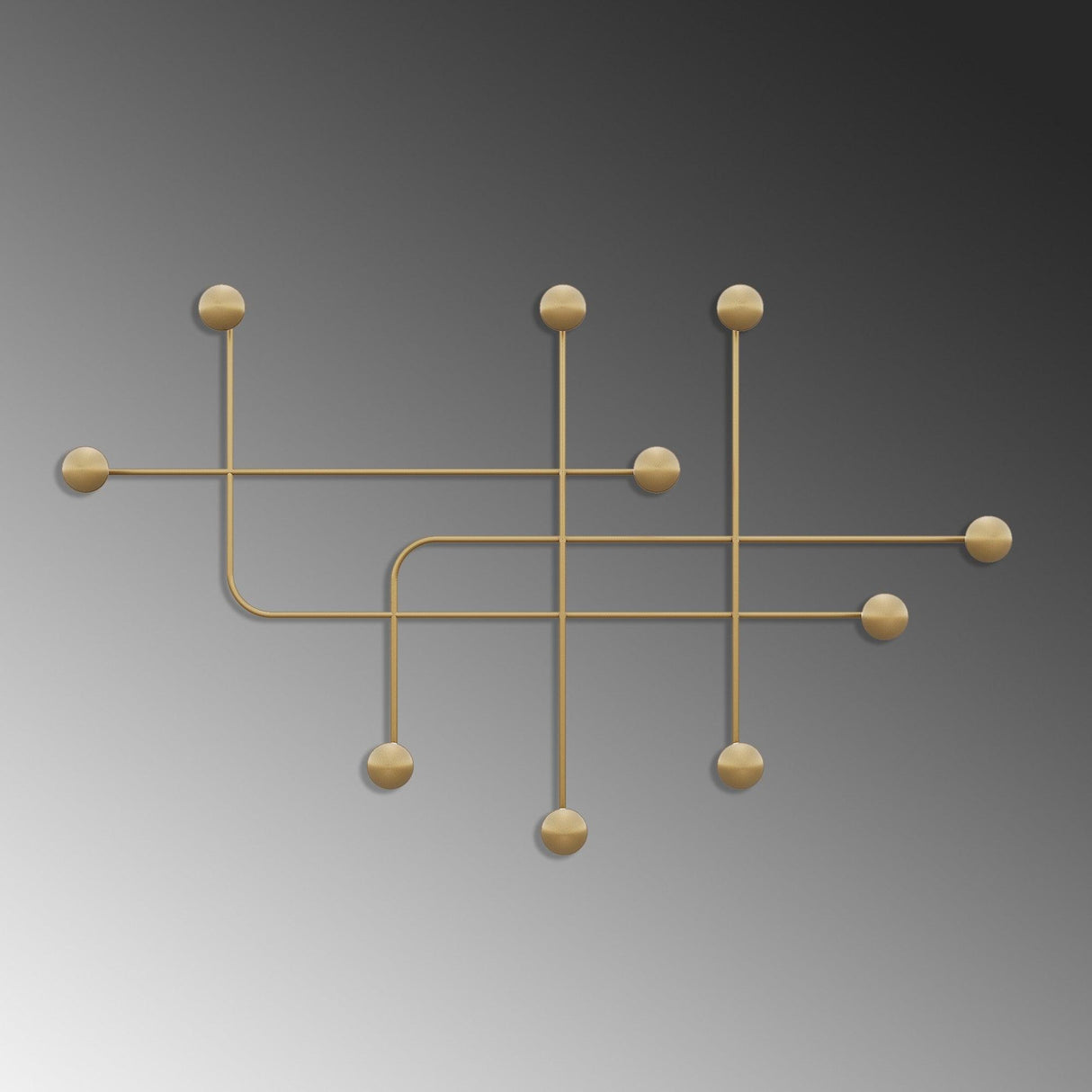 Cârlig de perete metalic Samara-A, Aur, 10x64x107 cm