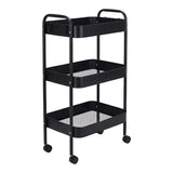 Carucior 3 Niveluri Nedea, Metal, Alb, 41x30x77 cm - Negru