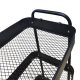 Carucior 3 Niveluri Nedea, Metal, Alb, 41x30x77 cm - Negru