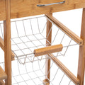 Caruicior cu 7 niveluri Esla bambus, alb Natural, 74x37x86 cm, detaliu produs