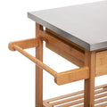 Caruicior cu 7 niveluri Esla bambus, alb Natural, 74x37x86 cm, perspectiva suplimentara