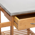 Caruicior cu 7 niveluri Esla bambus, alb Natural, 74x37x86 cm, foto produs