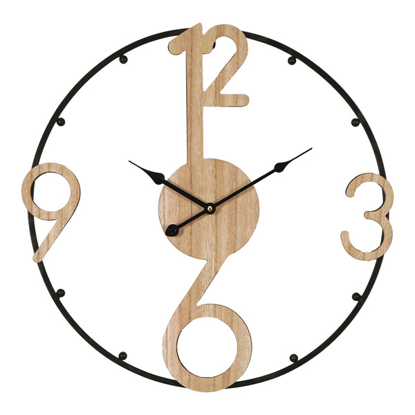 Ceas de perete Broda metal, neagra, 50x50 cm