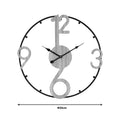 Ceas de perete Broda metal, neagra, 50x50 cm, imagine suplimentara
