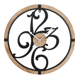 Ceas de perete Confu metal, neagra, 50x50 cm