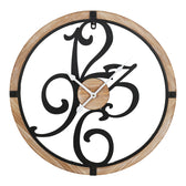 Ceas de perete Confu metal neagra 50x50 cm