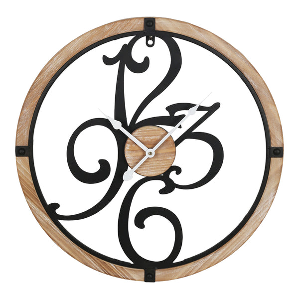 Ceas de perete Confu metal, neagra, 50x50 cm