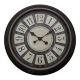 Ceas de perete Docto, antica neagra, D56x5 cm