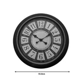 Ceas de perete Docto, antica neagra, D56x5 cm, imagine suplimentara