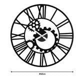 Ceas de perete Grana metal, neagra, 60x60 cm, imagine suplimentara
