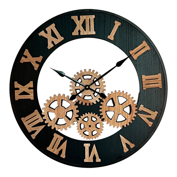 Ceas de perete Graniz metal, neagra, 60x60 cm