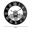 Ceas de perete Graniz metal, neagra, 60x60 cm, imagine suplimentara