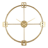 Ceas de perete Hunga metal aurie 60x60 cm