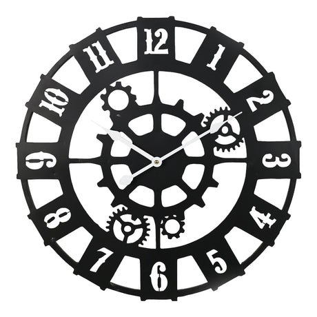 Ceas de perete Idanst metal, neagra, 47x47 cm