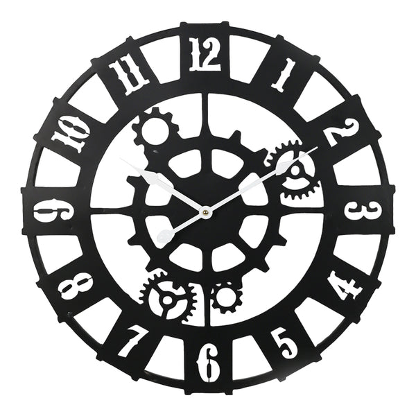 Ceas de perete Idanst metal, neagra, 47x47 cm