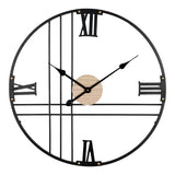 Ceas de perete Latine metal, neagra, 60x60 cm