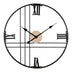 Ceas de perete Latine metal neagra 60x60 cm