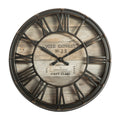 Ceas de perete Robin bronz antic D21x5 cm