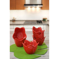 Ceramic Set Boluri (6 Piese) Red Lily, Roșu