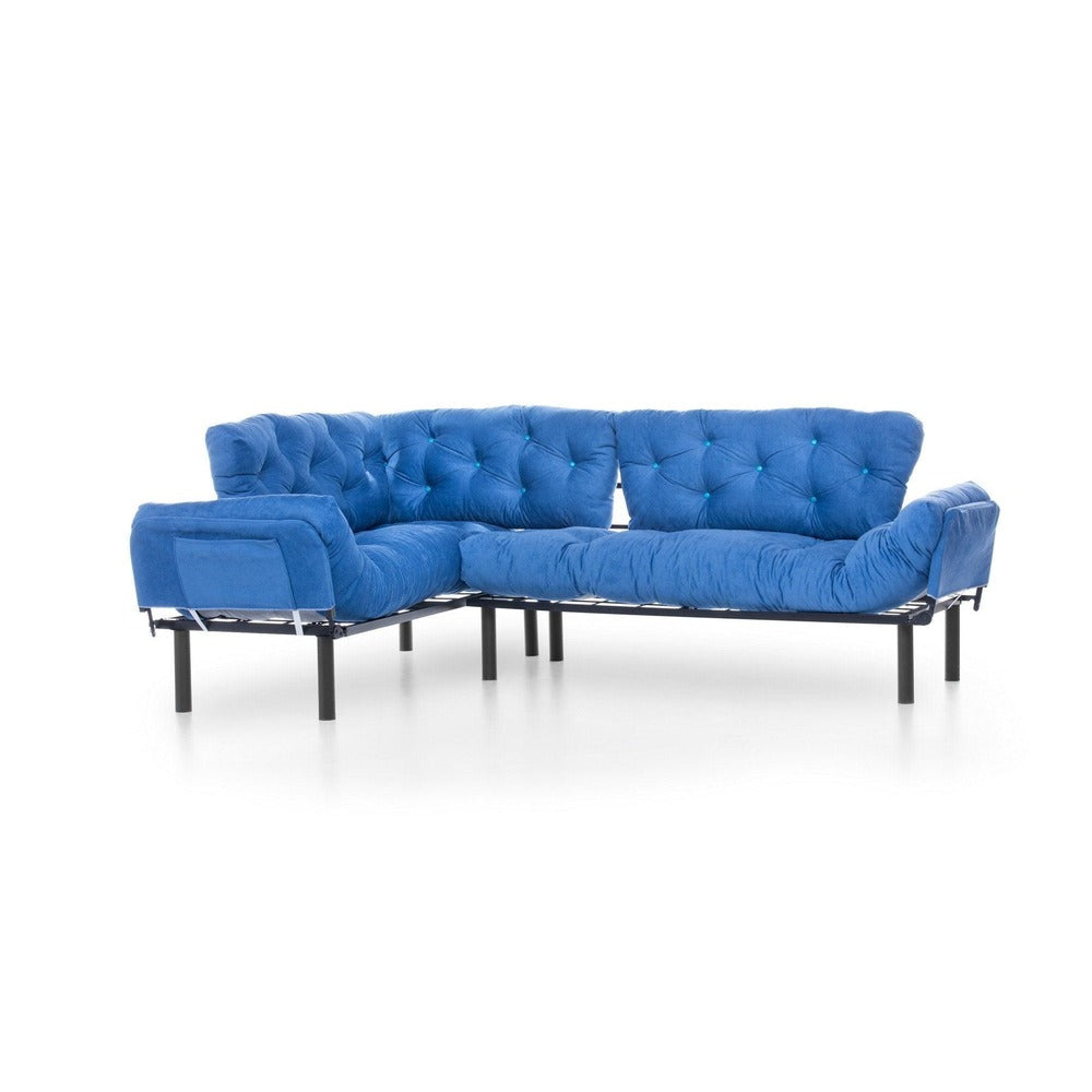 Coltar Extensibil Mocca, Interschimbabil, 100x147x60 cm - Albastru