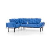 Coltar Extensibil Mocca, Interschimbabil, 100x147x60 cm - Albastru