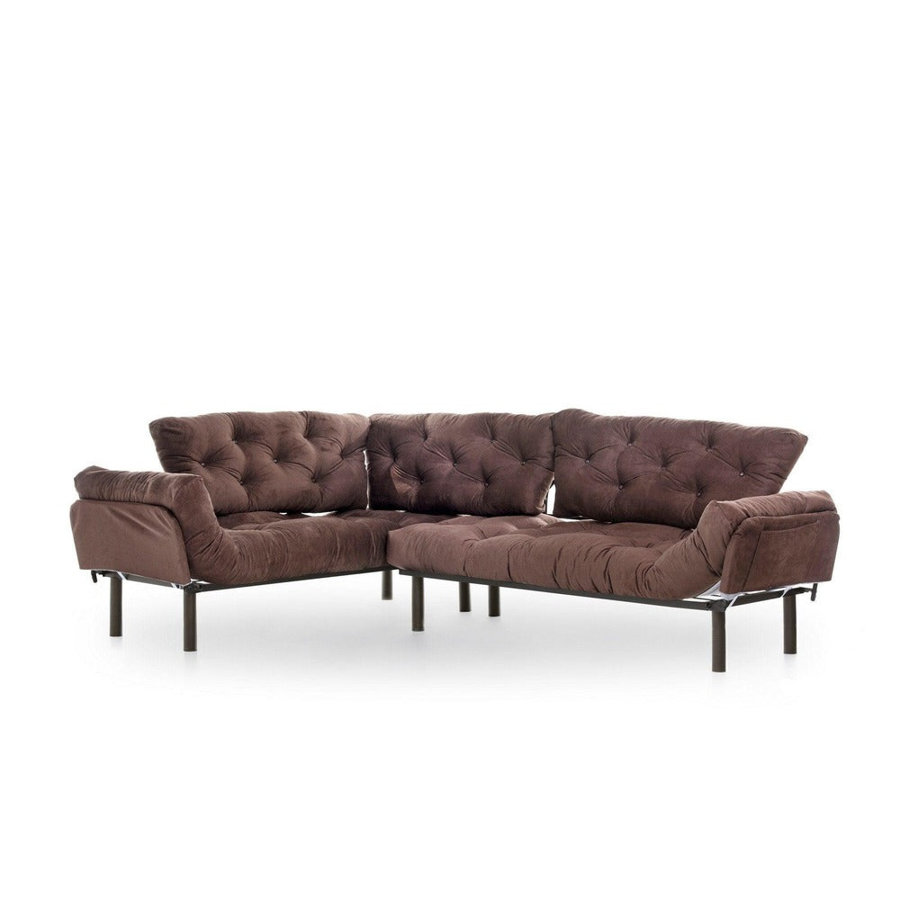 Coltar Extensibil Mocca, Interschimbabil, 100x147x60 cm - Maro