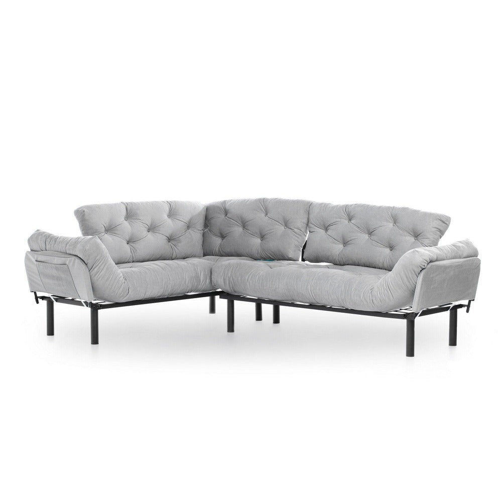 Coltar Extensibil Mocca, Interschimbabil, 100x147x60 cm - Gri