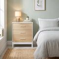 Comoda Adore London, 3 sertare, Alb - Stejar, 73x88x45 cm, imagine suplimentara
