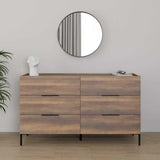 Comoda Adore Oryana, 3 sertare, Alb - Nuc, 140x81x44 cm - Nuc