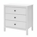 Comoda Adore Rustic, 3 sertare, Alb, 73x81x47 cm, perspectiva suplimentara