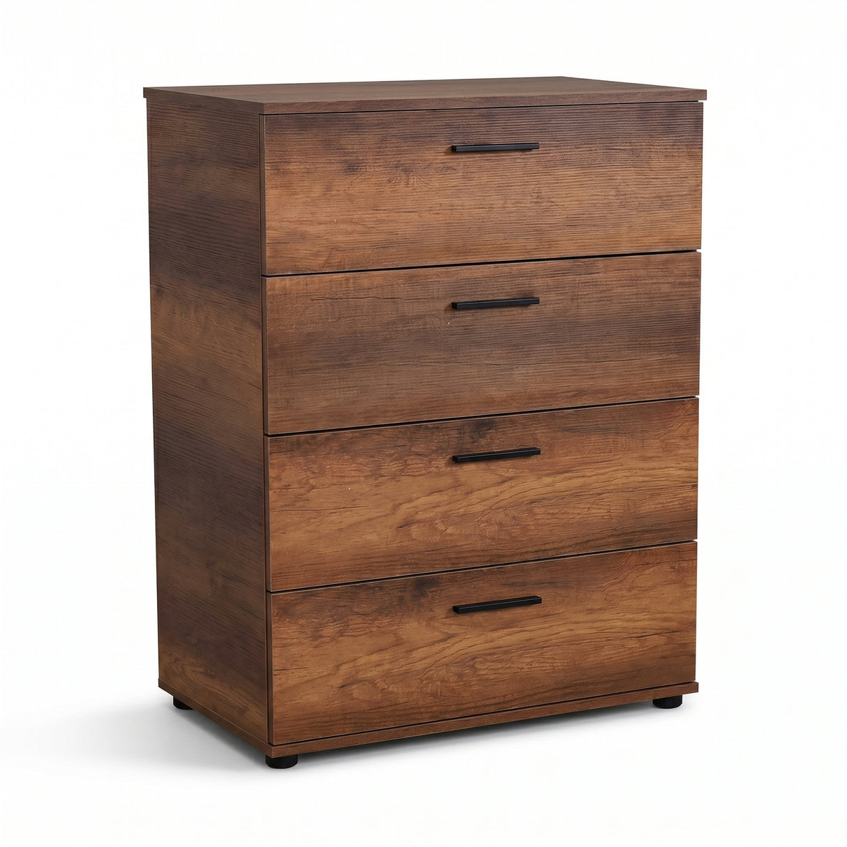 Comoda Adore Trendline, 4 sertare, Alb - Nuc, 73x96x44 cm - Nuc