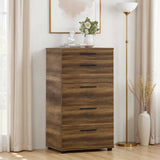 Comoda Adore Trendline cu 5 sertare, Alb - Maro - Stejar - Mov, 60x108x44 cm - Maro