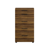 Comoda Adore Trendline cu 5 sertare, Alb - Maro - Stejar - Mov, 60x108x44 cm - Maro