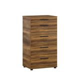 Comoda Adore Trendline cu 5 sertare, Alb - Maro - Stejar - Mov, 60x108x44 cm - Maro