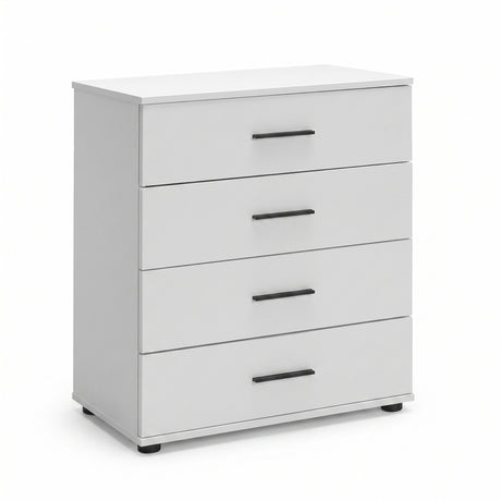 Comoda Adore White, 4 sertare, 65x78x41 cm