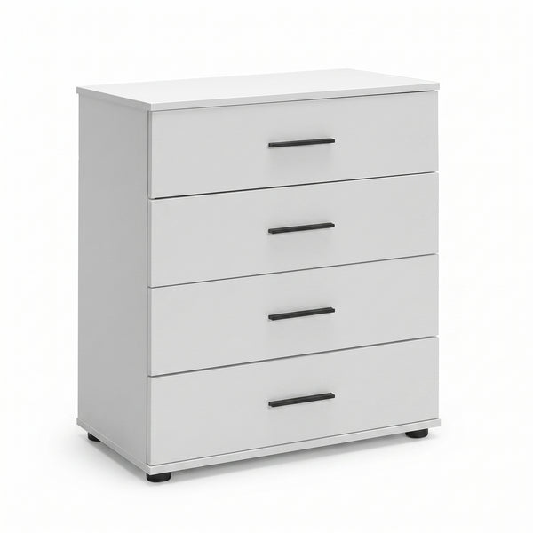 Comoda Adore White, 4 sertare, 65x78x41 cm