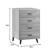 Comoda Adrenile, Natural metal, negru, 80x40x84 cm, imagine suplimentara