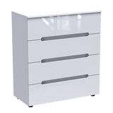 Comoda Afina mdf, alb lucioasa, 90x44x101 cm