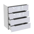 Comoda Afina mdf, alb lucioasa, 90x44x101 cm, imagine suplimentara