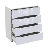 Comoda Afina mdf, alb lucioasa, 90x44x101 cm, imagine suplimentara