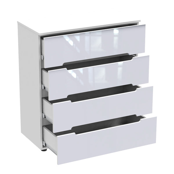 Comoda Afina mdf, alb lucioasa, 90x44x101 cm