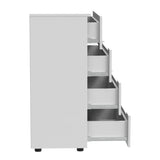 Comoda Afina mdf, alb lucioasa, 90x44x101 cm