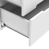 Comoda Afina mdf, alb lucioasa, 90x44x101 cm