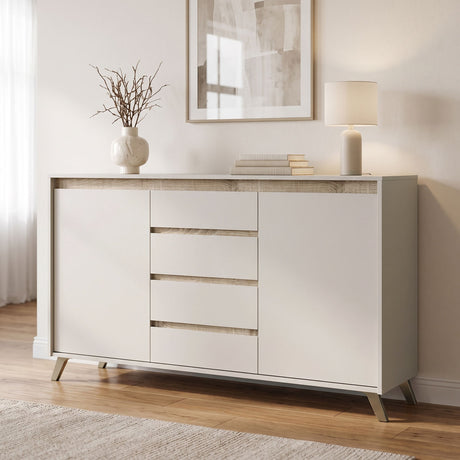 Comoda Belka, Crem, 155x45x94 cm