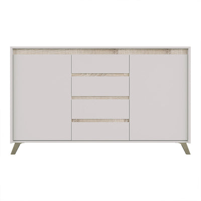 Comoda Belka, Crem, 155x45x94 cm, imagine ambient